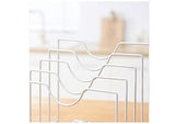 Kitchen haga pot lid organizer kitchen shelf pan rack cutting board holder storage pot lid organizer stands tapas cover stand stainless steel dish kitchen rack white