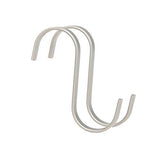 Organize with ruiling premium 6 pack size x large brushed stainless flat s hooks kitchen pot pan hanger clothes storage rack