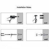 Organize with kkhouse 1pack heavy duty 304 stainless steel mop broom holder wall mount with hook gripper slot garden storage rack mop broom handle kitchen storage garage garden tools organizer 4position 5hooks