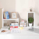 Save on desktop organizer office storage adjustable display bookshelf double shelf desk supplies for office kitchen multipurpose rack