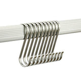 Purchase ruiling 6 pack size x large flat s hooks heavy duty genuine solid 304 stainless steel s shaped hanging hooks kitchen spoon pan pot hanging hooks hangers multiple uses