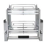 Amazon pull down two tier shelf shelves cabinet for 600mm width cupboards steel wall unit storage organizer system kitchen