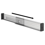 Select nice mdesign adjustable expandable drawer organizer divider foam ends strong secure hold locks in place for bedroom bathroom closet office kitchen storage 2 5 inches high 8 pack smoke black