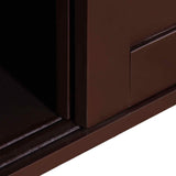 Online shopping waterjoy kitchen storage sideboard stackable buffet storage cabinet with sliding door panels for home kitchen antique brown