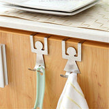 Products stainless steel home kitchen wall door holder hook hangers door hook nail free door hook rack home storage shelves kangsanli