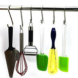 Online shopping ruiling premium 6 pack size x large brushed stainless flat s hooks kitchen pot pan hanger clothes storage rack