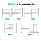 Select nice desktop organizer office storage adjustable display bookshelf double shelf desk supplies for office kitchen multipurpose rack