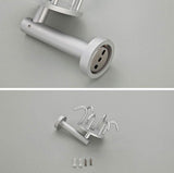 Sunsign Rotating Hook, 6 Hook Rotating Bracket| Wall Hook| for Belt Scarves/Ties/Handbags| Multi-Purpose Rotary Hook (Space Aluminum)