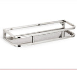 Latest wall mounted kitchen spice rack stainless steel seasoning bottles stand kitchen storage shelf spice holder will not rust silver size 50156 cm