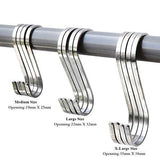 Try esfun 20 pack size medium 3 inch flat s hooks heavy duty solid 304 stainless steel s shaped hanging hooks metal kitchen pot pan hangers rack hooks