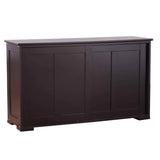 Latest waterjoy kitchen storage sideboard stackable buffet storage cabinet with sliding door panels for home kitchen antique brown