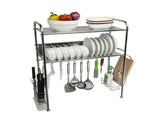 Storage dqmsb kitchen racks 304 stainless steel dish rack sink drain rack kitchen supplies storage rack dishes shelf knife rack drying rack