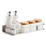 Kitchen wall mounted kitchen spice rack stainless steel seasoning bottles stand kitchen storage shelf spice holder will not rust silver size 50156 cm