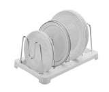 Related 2 pack adjustable pot lid holder plate rack pan and pot organizer for kitchen cabinet sus304 stainless steel rust proof 1