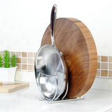 Try zh stainless seel kitchen saucepan pot pan lid storage rack holder cutting board rack drain rack versatile cupboard organizers