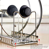 Order now adjustable lid holder wisfruit expandable lid rack kitchen cookware drain rack pan pot lid plate organizer racks total 8 adjustable compartments stores 7 lids 7 dividers
