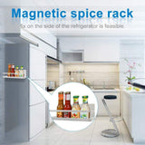 Shop spice rack monoled spice rack organizer magnetic single tier fridge spice rack shelves organizer space saving storage rack for refrigerator kitchen cabinet cupboard pantry door seasonings white
