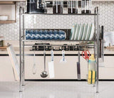 Top dqmsb kitchen racks 304 stainless steel dish rack sink drain rack kitchen supplies storage rack dishes shelf knife rack drying rack