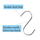New s shaped hooks rustproof for hanging pots and pans heavy duty stainless steel metal hanger for home office kitchen utensils set of 40