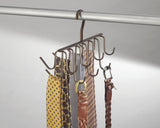 InterDesign Axis Closet Storage Organizer Rack for Ties, Belts - Large, Bronze