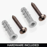 Heavy duty mdesign metal wire wall mount kitchen storage organizer basket trash can for cabinet and pantry doors holds bags tin foil wax paper saran wrap solid steel bronze