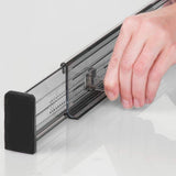 Selection mdesign adjustable expandable drawer organizer divider foam ends strong secure hold locks in place for bedroom bathroom closet office kitchen storage 2 5 inches high 8 pack smoke black