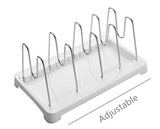 Results 2 pack adjustable pot lid holder plate rack pan and pot organizer for kitchen cabinet sus304 stainless steel rust proof 1