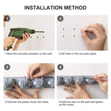 Top rated veeca skidproof mop and broom holder garden tool organizer with 5 position and 6 hooks wall mounted garage hanger for kitchen garage garden warehouse