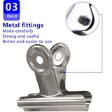 Latest clip clips for chip bags 10 heavy duty stainless steel clips for air tight seal grip on coffee food bags office kitchen home usage