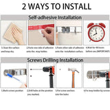 On amazon ahiment broom mop holder wall mount stainless steel garden tool organizer with 2 racks 3 hooks for kitchen bathroom garage and closet grey