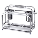 Amazon lpz stainless steel knife holder kitchen shelf cutting board storage rack chopsticks tube cutter shelf lpzv