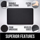 Top rated kangaroo original standing mat kitchen rug anti fatigue comfort flooring phthalate free commercial grade pads waterproof ergonomic floor pad for office stand up desk 32x20 brown