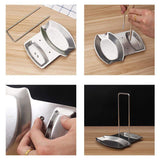 Purchase hello22 kitchen stainless steel pot cover rack holder with water tray multifunction rack pot lid holders