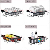 New sink rack dish drainer for kitchen sink racks stainless steel over the sink shelf storage rack sink size 32 1 2 inch black 33 8x12 5x20 5inch