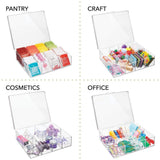 Best seller  mdesign tea storage organizer box 8 divided sections easy view hinged lid use in kitchen pantry and cabinets holder for tea bags packets small items and accessories bpa free 2 pack clear