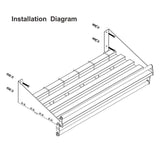 Home homelifairy pot and pan towel rack bathroom shelf organizer stainless steel mounted microwave wall shelf with 6 hooks multi purpose organizer for home restaurant bathroom kitchen 23 5inx 11 5in