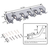 Best veeca skidproof mop and broom holder garden tool organizer with 5 position and 6 hooks wall mounted garage hanger for kitchen garage garden warehouse