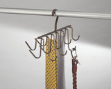 InterDesign Axis Closet Storage Organizer Rack for Ties, Belts - Large, Bronze