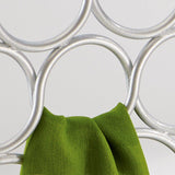 InterDesign Axis Scarf Hanger, No Snag Storage for Scarves, Ties, Belts, Shawls, Pashminas, Accessories - 18 Loops, Pearl Silver