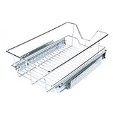 Get kitchen sliding cabinet organizer pull out chrome wire storage basket drawer pull out cabinet shelf for kitchen cabinets cupboards 20 3 17 35 3