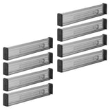 Save on mdesign adjustable expandable drawer organizer divider foam ends strong secure hold locks in place for bedroom bathroom closet office kitchen storage 2 5 inches high 8 pack smoke black