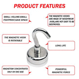 Buy now tlbtek 10 pack of 75 lbs neodymium magnetic hooks heavy duty powerful strong magnetic hooks for bathroom bedroom kitchen workplace office and garage