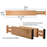 Featured unuber bamboo kitchen drawer dividers drawer organizers expandable drawer dividers separators organizers for in kitchen dresser bathroom bedroom desk baby drawer