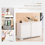 Budget friendly mecor sideboards and storage cabinet white kitchen buffet cabinet server table with 2 sliding doors 1 shelf dining room furniture