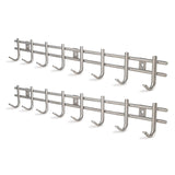 Explore webi wall mounted coat rack hooks heavy duty sus 304 wall hooks rack robe hooks metal decorative hook rail for bathroom kitchen office entryway hallway closet 8 hooks brushed finish 2 packs