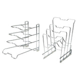 Top seville classics 4 tier pan pot lid rack kitchen counter and cabinet organizer 2 pack chrome