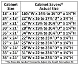 Organize with cabinet savers under sink kitchen cabinet vanity mat drip tray liner protects base from water leaks cleaner spills mold leak detection actual size 34w x 22 23 75d white 36 x 24