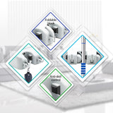 Select nice letmy broom holder wall mounted mop and broom hanger holder garage storage rack garden tool organizer 5 position 6 hooks for home kitchen garden tools garage organizing