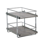 Buy household essentials c53335 1 glidez 2 tier kitchen cabinet organizer pull out shelves for storage 22 in d x 14 5 in w x 17 in h faux concrete wide
