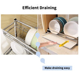 The best 304 stainless steel dish dryer rack cutting board holder and kitchen dish drainer for kitchen counter top silver 17 3x6 1x13 5inch